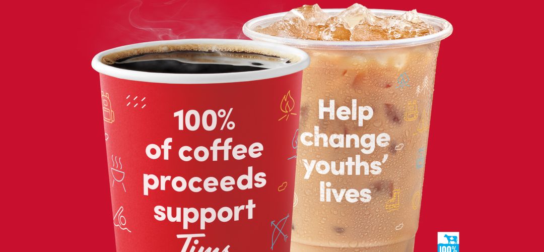 Tim Hortons Camp Day is July 19: Buy a hot or iced coffee at Tims on Camp Day and 100% of the proceeds will be donated to Tims Camps to help underserved youth reach their full potential