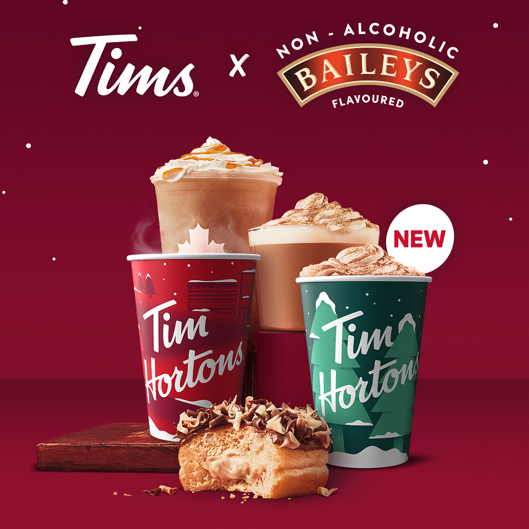 It's the Most Wonderful Tims of the Year! The Tim Hortons holiday menu is back including the return of Baileys flavoured non-alcoholic menu items
