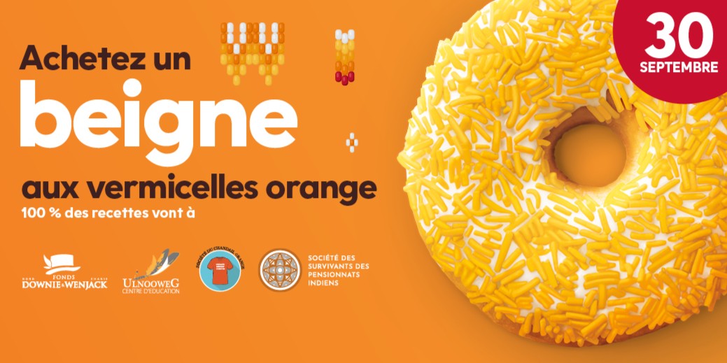 Le beigne aux vermicelles orange de Tim Hortons revient aujourd’hui, et 100  pour cent des recettes soutiennent des organismes autochtones