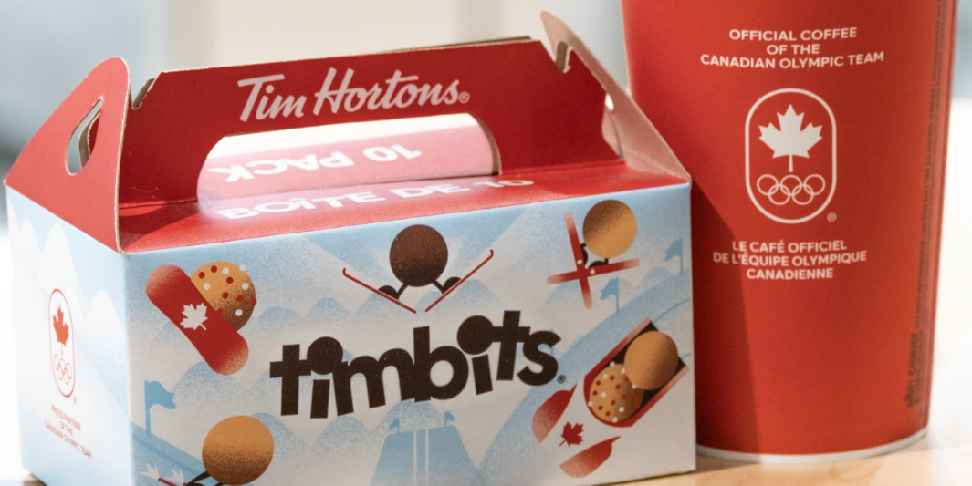 Tim Hortons celebrates Team Canada's first gold medal with a digital offer for a Free 10-Pack of Timbits with $5 minimum purchase