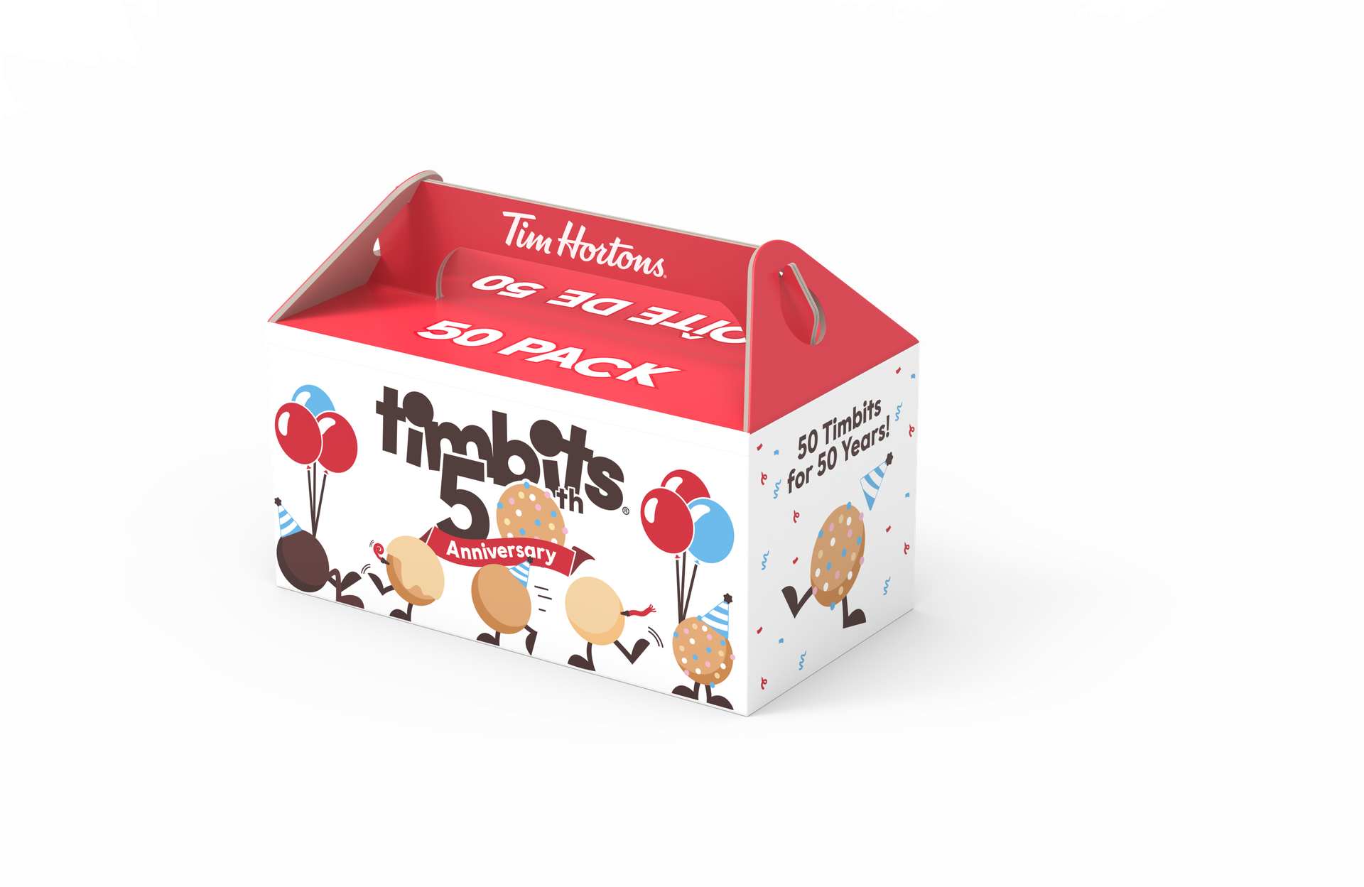 Tim Hortons® Timbits® are turning 50! Tims® is celebrating the milestone with a limited-edition 50-pack Timbits box