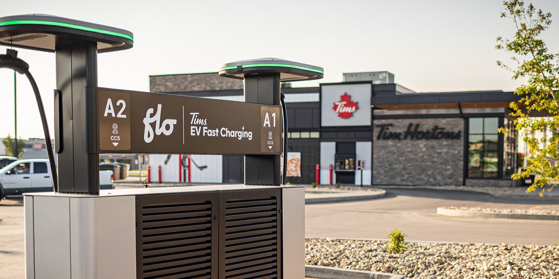Tim Hortons® and FLO partner on a plan to deploy electric vehicle fast chargers at 100 Tims® restaurants across Canada by end of 2028