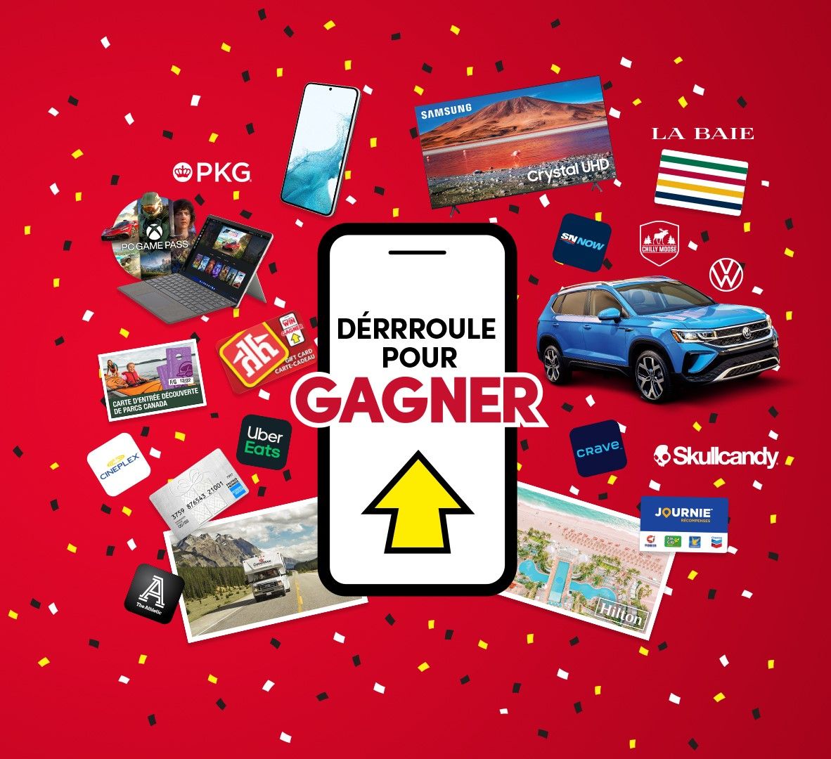Déroule pour gagner est de retour le 7 mars avec plus de 100 millions de dollars en prix à gagner et de nouveaux prix à révéler en prime avec  les commandes mobiles. Et les invités gagnent un prix chaque fois!